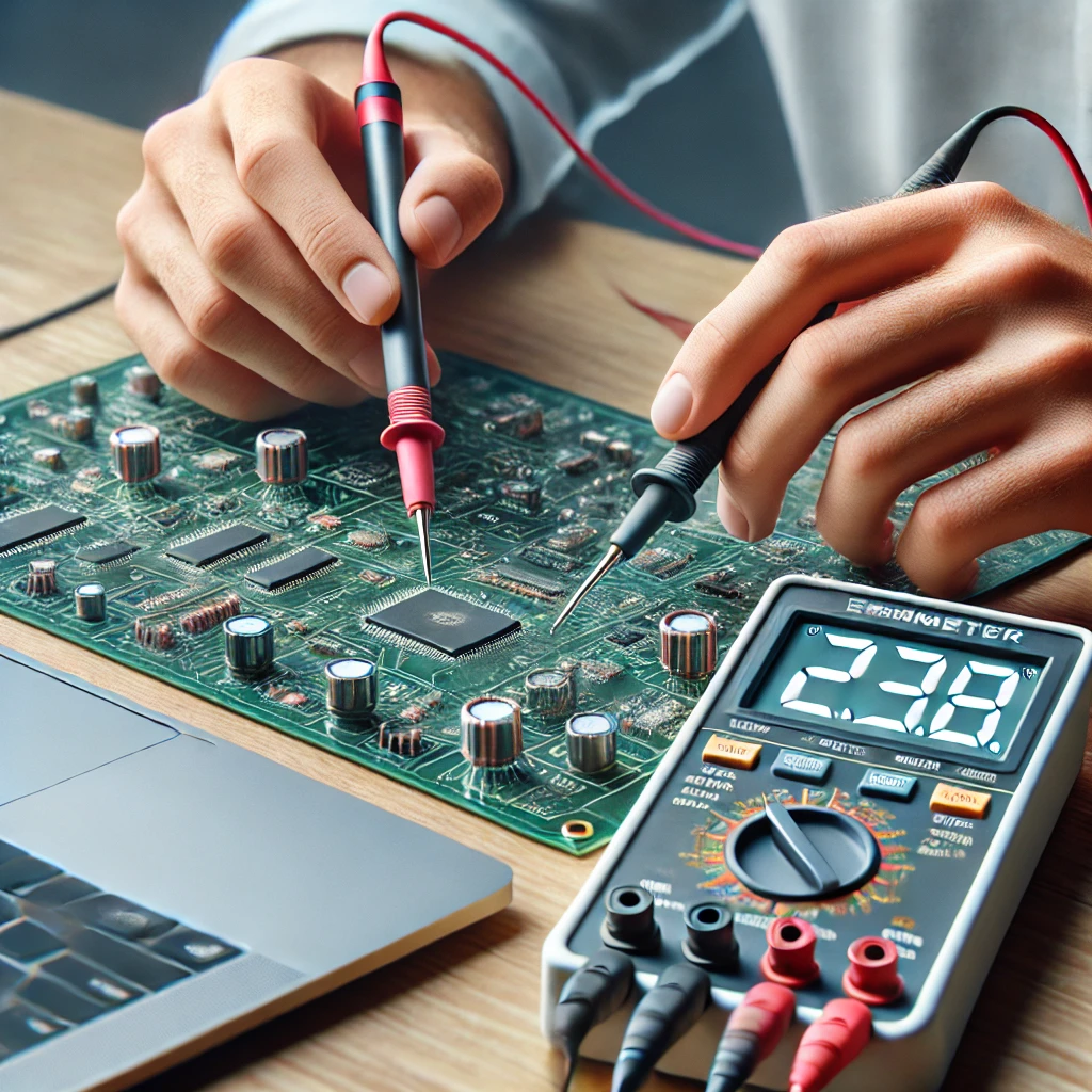 اندازه گیری مقاومت و پیوستگی مسیر PCB با اهم متر