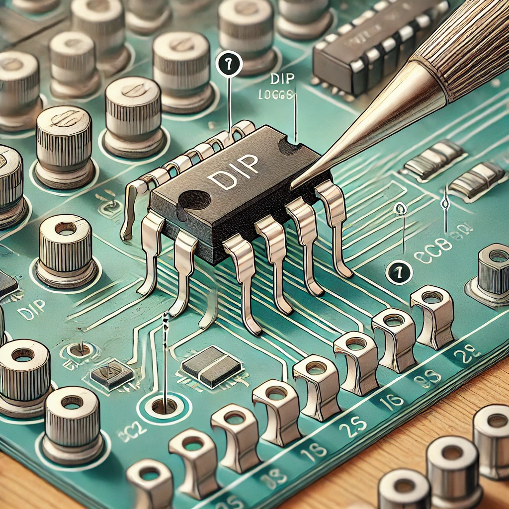 پکیج DIP و نحوه نصب قطعه DIP روی برد PCB